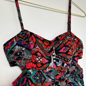 Material Girl geometric print dress